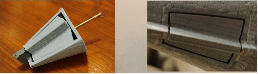 Bugstrahl- Ruder Prototyp