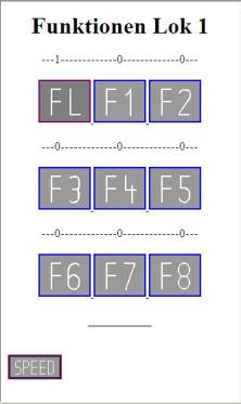 Funktionen- Steuerung Lok 1